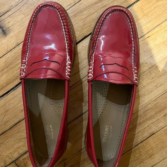 G.H. Bass & Co. Red Leather Loafers - Picture 8 of 8
